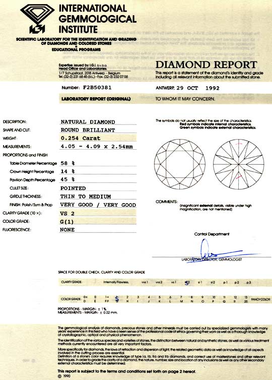 Foto 9 - Diamant 0,254ct Brillant IGI Top Wesselton VS2 2VG, D5993