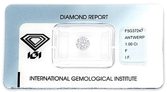 Foto 1 - Diamant 1,0ct Brillant IGI Lupenrein Top Wesselton Plus, D6087