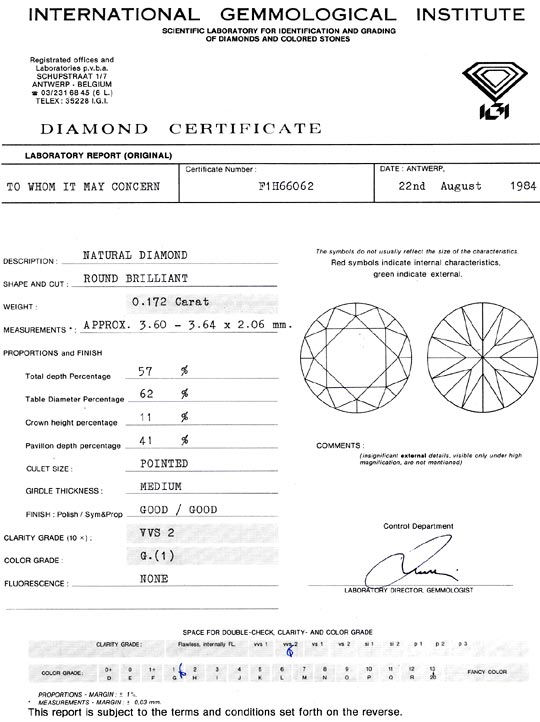 Foto 9 - Diamant 0,172 Brillant IGI Expertise Top Wesselton VVS2, D6328