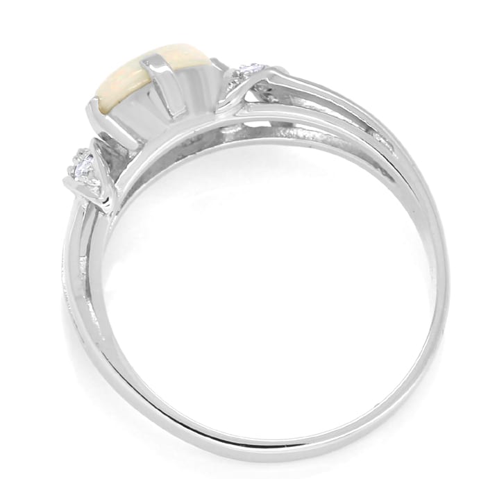 Foto 4 - Ring mit 0,75ct Opal und lupenreinen Diamanten-Weißgold, Q0782