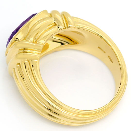 Foto 3 - Original Bulgari Ring Spitzen Amethyst, massiv Gelbgold, R2059