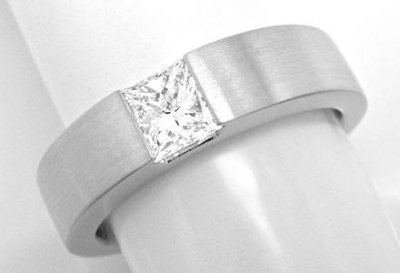 Foto 1 - Ring, Princess Diamant Lupenrein, 18K Weiss, S6194