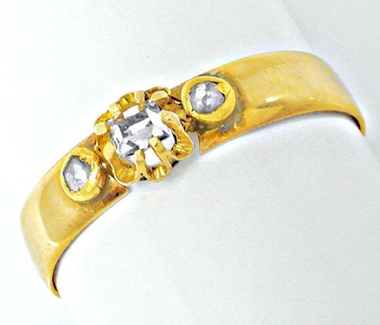 Foto 2 - Echt antiker Uralter Diamant-Ring 14K Toperhaltung, S8593