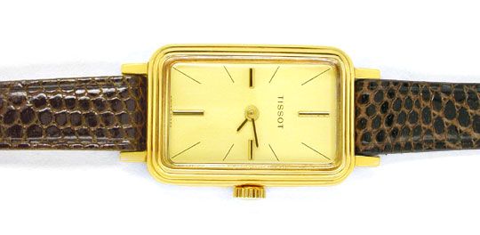 Foto 1 - Tissot, Damen-Armbanduhr, 14K Gelbgold, U1019